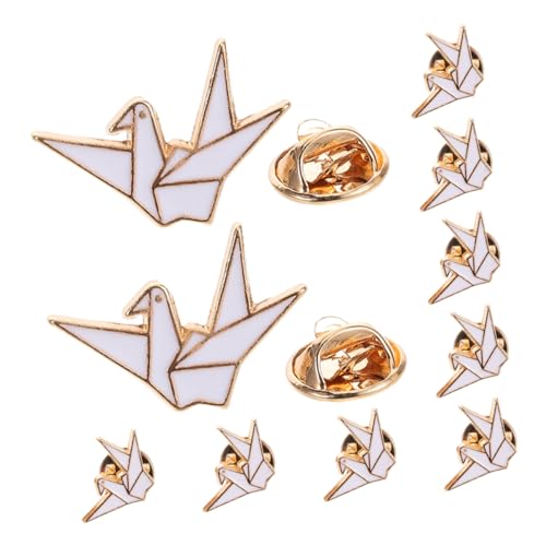 BESTYASH 10stücke Metall Origami-vogel Brosche Cartoon Anstecker Für Damen Kleidung Taschen Rucksäcke Zubehör von BESTYASH