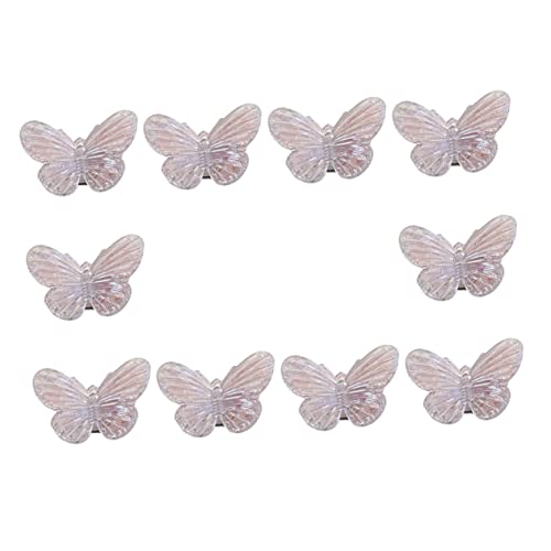 BESTYASH 10 Stück Kleine Schmetterlings Haarklammern Für Mädchen Und Frauen Transparente Haarspangen Langlebig Für Alltag Und Partys Süßes Haaraccessoire von BESTYASH