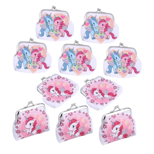 BESTYASH 10stücke Einhorn-geldbörse Für Damen Kleine Mit Kussverschluss Münzbeutel Material Für Frauen Tragbare Geldhalter Für Bargeld Und Karten von BESTYASH