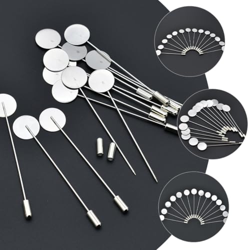 BESTYASH 10 Stück Teiliges Edelstahl Corsage Pins Lange Sicherheitsnadeln für Anstecker Bouquet pins Vielseitige DIY Schmuck Kleidungsaccessoires Rostbeständig und Langlebig von BESTYASH