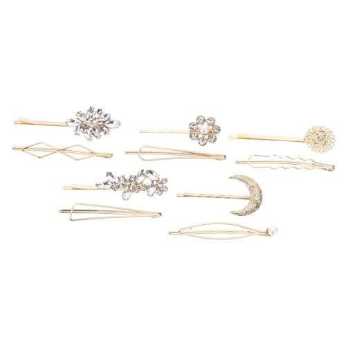 BESTYASH 10 Stück Teiliges Geometrische Haarklammern mit Perlenverzierung Modische Haarspangen für Damen und Eleganter Haarschmuck für Alltag und Besondere Anlässe von BESTYASH