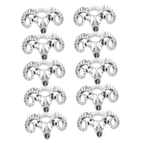 BESTYASH 10 Stück Teiliges Haarflecht Schmuck Ringe Dreadlocks Zubehör Tierkopf Charms für Zöpfe Leicht und Bequem für Täglichen Gebrauch und Besondere Anlässe von BESTYASH