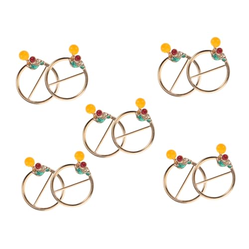 BESTYASH 10stücke Schalring-clip Für Damen Schalschnalle Dekorative Schalringe Schalverschluss Strickjackenschnalle Schalschieber Schnallenring Kleiderring Schal-krawattenschnalle von BESTYASH