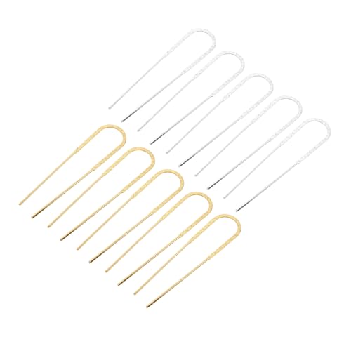 BESTYASH 10 Stück Teiliges Retro U förmiges Haarnadel Damen Eleganter Schlanke Spitzen für Dickes Haar Stilvoller Haarfork zum Flechten und Zopfschmuck von BESTYASH
