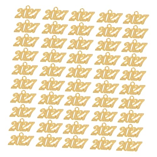 BESTYASH 100 Stück Abschluss Quasten Anhänger Goldfarbene Langlebige Legierungscharms für Schmuckherstellung Armbänder Halsketten Schlüsselanhänger Personalisierte DIY Dekorationen von BESTYASH