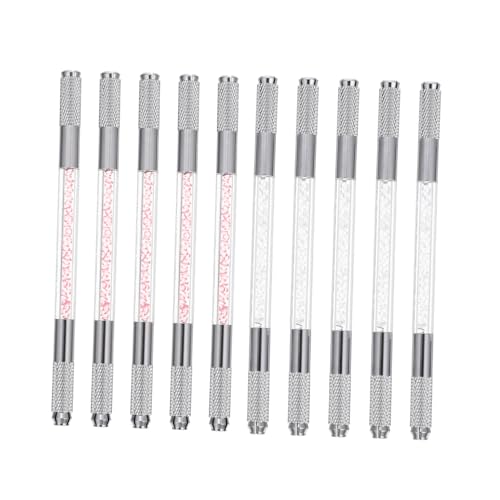 BESTYASH 10Stücke Teiliges Dual End Augenbrauenstifte Microblading Augenbrauen Tattoo Stifte für Natürliche Langanhaltende Augenbrauen für Anfänger und Profis von BESTYASH