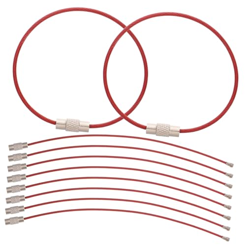 BESTYASH 10stücke Draht-schlüsselringe Kabel-schlüsselanhänger-Ringe Schlüsselanhänger-herstellungszubehör Für DIY-projekte Mit Robuster Stahldrahtkonstruktion von BESTYASH