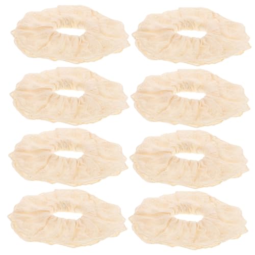 BESTYASH 10stücke Großes Pack Weißer Haargummis Aus Spitze Elegante Weiche Und Multifunktionale Scrunchies Für Damen Als Haargummi Armband Oder Halskette Vielseitige Haaraccessoires von BESTYASH