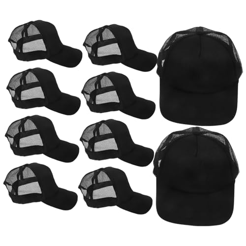 BESTYASH 10stücke Sublimations Leere Netz Baseballmützen Für DIY Verstellbare Polyester Caps Für Outdoor Aktivitäten Angeln Camping Wandern Und von BESTYASH