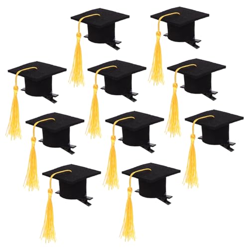 BESTYASH 10stücke Teiliges Mini-doktorhut-haarspangen Mit Quaste Abschluss-haaraccessoires Für Mädchen Und Für Graduierungsfeier Und Festliche Anlässe von BESTYASH