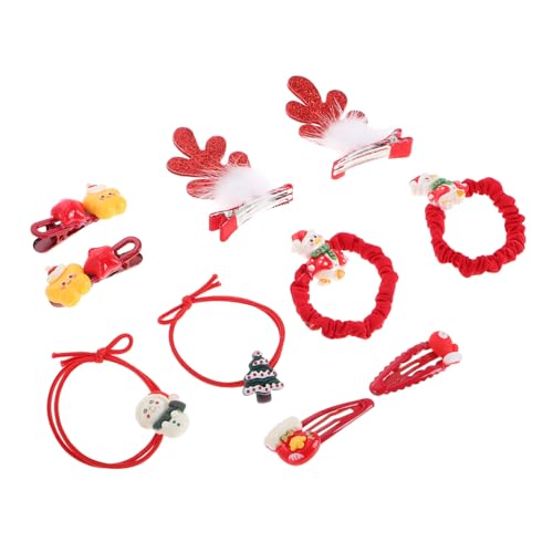 BESTYASH 10stücke Weihnachts Haarspangen Mit Rentier Geweih Design Süße Elastische Haargummis Für Mädchen Weihnachts Haarschmuck Für Feiertagsfeiern Und Partys von BESTYASH