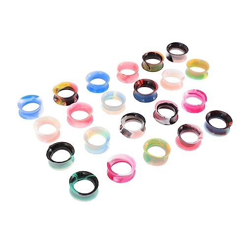 BESTYASH 11 Paare Ohr Dehnstäbe Expander Ohr Plug Piercing Schmuck für Frauen und Männer Bunte Silikon Ohrdehner für Individuelles Styling Leicht und von BESTYASH