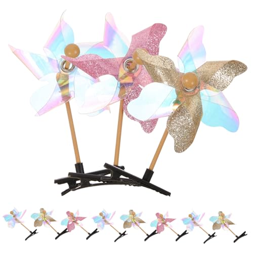 BESTYASH 11stücke Haarclip Mit Pailletten Haarschmuck Für Mädchen Haarspangen Für Junge Mädchen Windrad Haarnadeln Süßes Und Modisches Design Für Geburtstage Und Alltag von BESTYASH