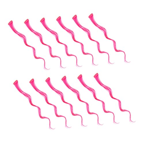BESTYASH 12 Stück Teiliges Clip Haarteil Lang Gewellt Bunte Synthetische Extensions aus Hitzebeständigem Fasermaterial für Frauen Einfach Anzubringen für Partys Cosplay und Halloween von BESTYASH