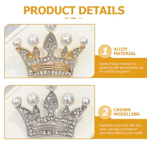 BESTYASH 12 Stück Teiliges Damen Broschen Leichte Legierung Krone Anstecknadeln Elegante Modebroschen für Kleidung Sichere Befestigung Langlebige Schmuckpins für Damen Modische von BESTYASH