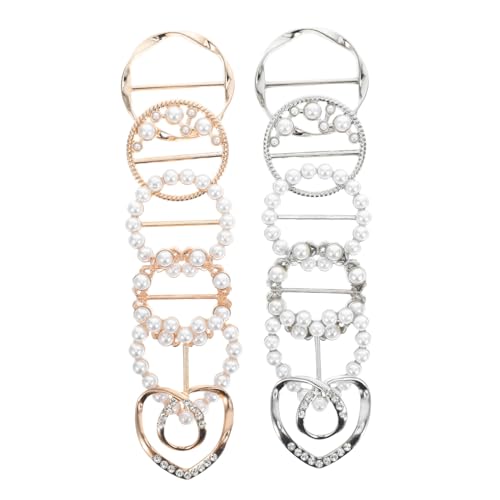 BESTYASH 12 Stück Teiliges Schalclip Damen Schalring mit Strass und Perlen Komfort Einfach zu Befestigen Eleganter Modeschmuck für Formelle Anlässe und Alltag von BESTYASH
