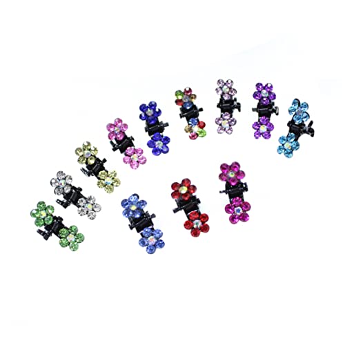 BESTYASH 120 Stück Mini Haarklammern für Mädchen Haarspangen mit Blumenmotiv für Verschönerung von Haaren von BESTYASH