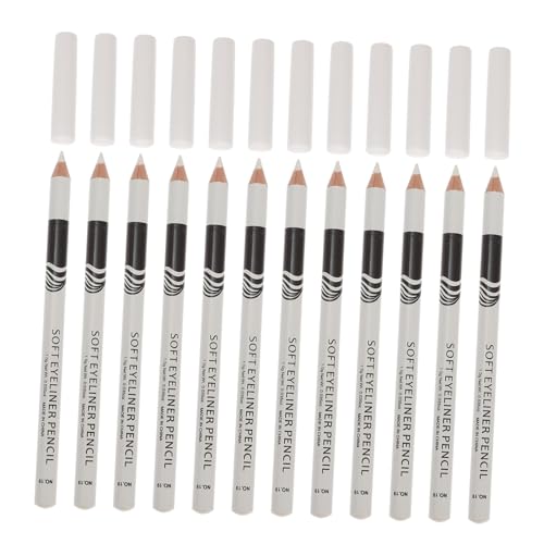 BESTYASH 12Stücke Weiße Eyeliner Bleistifte Wasserdichte Lidschatten Stifte für Stilvolles Make Up Tragbar und Einfach zu Bedienen für Persönlichen Gebrauch von BESTYASH