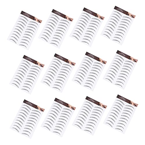 BESTYASH 12blätter Augenbrauen Aufkleber Temporäre Augenbrauen Tattoos Wasserfeste Transfer Aufkleber Für Spärliche von BESTYASH