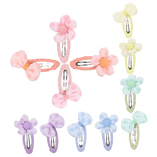 BESTYASH 12stücke Stoff Haarclips Bogen Blume Haarspangen Für Kleinkinder Junge Mädchen Kopfschmuck Mit Schleifen Und Blumen Für Kleine Mädchen von BESTYASH