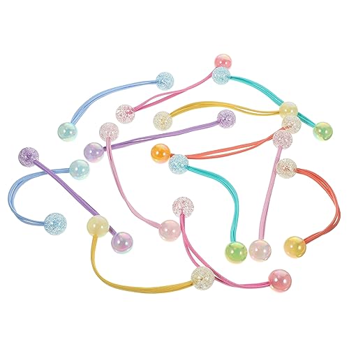 BESTYASH 14 Stck. Haargummi Bands Bommeln Elastisches Haarseil Für Mädchen Produkt Kind Bunt Binden Mädchen-ball-haarseil Mini Elastische Haarkrawatte Nylon von BESTYASH