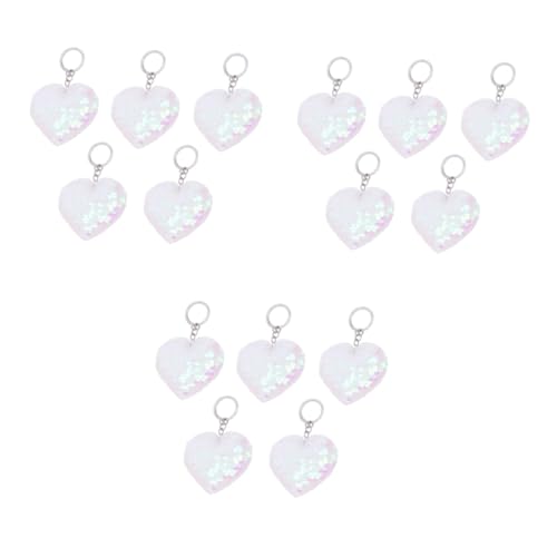 BESTYASH 15 STK Kreative -schlüsselanhänger Auto Schlüsselanhänger Flip-Glitzer-Charme Geldbörse-schlüsselanhänger Schmuckanhänger Schlüsselanhänger Schlüsselanhänger-anhänger Weiß von BESTYASH