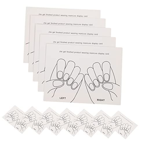 BESTYASH 15 Stück Schmuck Displaykarten Nagellack Display Farbdisplay Tipps Zum Nagelstempeln UV Nagelkunst Display Dummies Handmaniküre Fingernagel Hochzeit Kiss Streifen Papier von BESTYASH