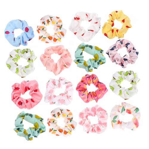 BESTYASH 16 Stück Teiliges Haargummi Bunte Haar Scrunchies Elastisch Große Dutt Haarringe für Mädchen Modisch Vielseitig Einsetzbar als Haarschmuck und Pferdeschwanz Haarbänder von BESTYASH