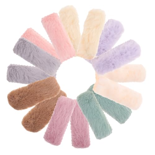 BESTYASH 16 Stück Teiliges Haarspangen Kleine Bunte Flauschige Haarklammern Geometrisch für Damen Mädchen Modischer Haarschmuck Alltag Party Weihnachten von BESTYASH