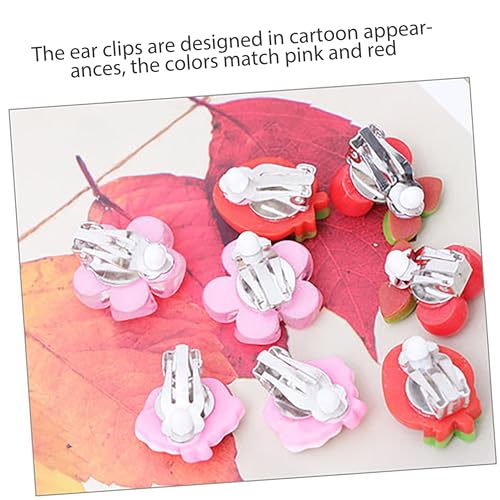 BESTYASH 16 Stück Teiliges Ohrclips Obst Design Süße Clip ohrringe Piercingfrei Langlebig und Geruchsfrei Umweltfreundliches Acryl Geeignet für Mädchen Geburtstage Partys Festivals von BESTYASH