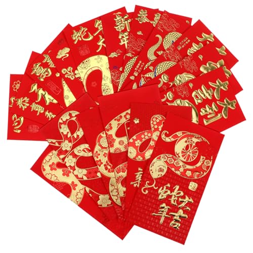 BESTYASH Geldumschläge Zum Schlangenjahr – 18 Stück Umschläge Zum Chinesischen Neujahr Elegant Und Perfekt Als von BESTYASH