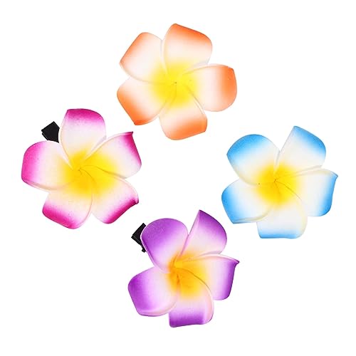 BESTYASH 18 Stück Teiliges Plumeria Blumen Haarspangen Hawaiianische Blüten Haarklammern Bunte Tropische Dekoration für Strandparty Hochzeit Alltag Elegante Damen Zufällige Zufällige Farbe von BESTYASH