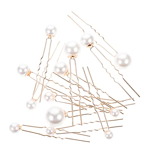 BESTYASH 18Stücke Förmige Perlen Haarnadeln Für Hochzeit Braut Und Brautjungfern Eleganter Haarschmuck Für Festliche Anlässe Goldene Haarspangen Für Damen von BESTYASH