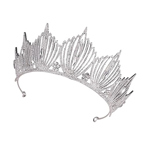 BESTYASH 1Pc Krone Stirnband Brautjungfer Strass Krone Braut Kopfschmuck Hochzeit Abschlussball Haarschmuck Brautkrone Barock Kronen Mädchen Stirnband Kopfschmuck Braut Krone Kopfschmuck von BESTYASH