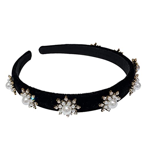 BESTYASH Schneeflocken Stirnband Für Mädchen Party Haarband Mit Schneeflocke Design Damen Haarschmuck Für Weihnachten Schwarz Kopfschmuck Für Festliche Anlässe von BESTYASH