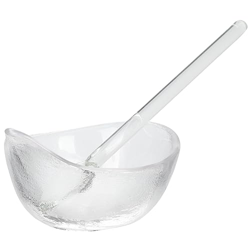BESTYASH 1Satz Glasmischschale Für DIY Gesichtsmaske Transparente Ätherische Ölbehälter Mit Löffel Für Heimsalon Und Schönheitspflege Kleine Leicht Zu Reinigen von BESTYASH