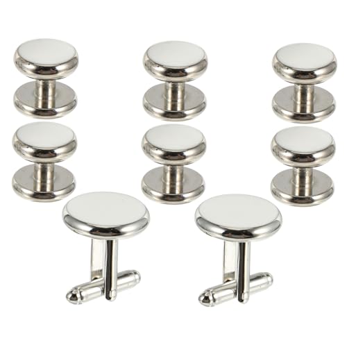 BESTYASH 1Satz Runde Form Manschettenknöpfe Herren Cufflinks für Formale Anlässe und Langlebig Tropfendes Öl Design für Hochzeiten und Jubiläen von BESTYASH