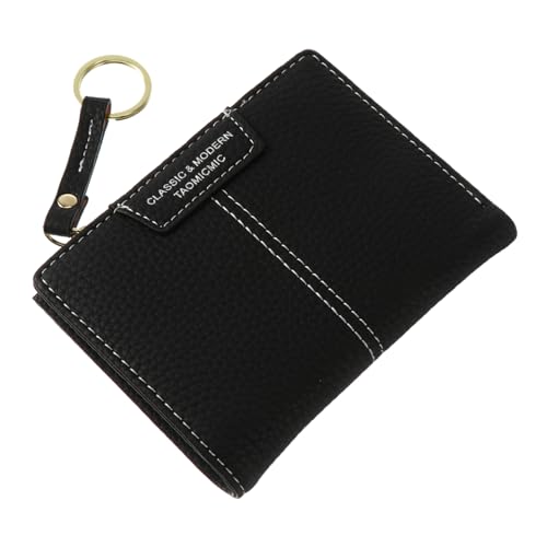 BESTYASH 1stück Multifunktionaler Schlüsselanhänger Geldbeutel Für Damen Kompakte Handtasche Schwarz Für Münzen Schlüssel Und Karten Für Unterwegs von BESTYASH