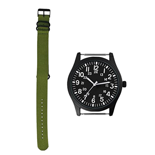 BESTYASH 1Stk Herrenuhr Paar Armbanduhr Männer beobachten Uhrwerk braune Damenuhr Automatikuhr armbanduhr herren Armbanduhr Uhr für Männer Freizeit männliche Uhren Zinklegierung Army Green von BESTYASH