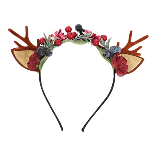 BESTYASH 1stück Kreativer Weihnachts-haarreif Mit Geweih Und Beeren Stilvolles Haarband Für Damen Lustiges Und Einzigartiges Accessoire Für Partys Und Festlichkeiten Leicht Und von BESTYASH