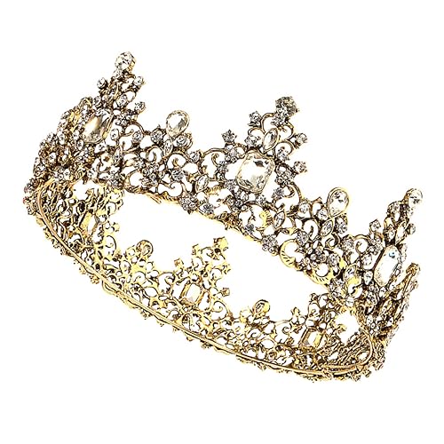 BESTYASH 1Stück Vintage Barock Krone für Damen Diadem mit Strasssteinen und Festtagszubehör für Brautkleider Geburtstagsfeiern und Anlässe Wie Muttertag von BESTYASH