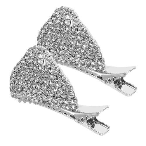 BESTYASH 1paar Katzenohr-haarspangen Mit Strass Metallische Haarklammern Für Halloween Cosplay-partys Und Alltag Verspieltes Design Und Langlebige Materialien von BESTYASH