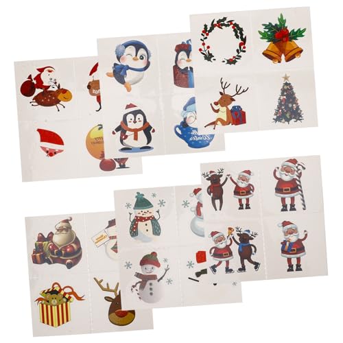 BESTYASH 1satz Weihnachts-tattoo-sticker Für Temporäre Weihnachts-tattoos Hautfreundliche Weihnachtsdekoration Für Partys Und Feiern Für Gruppenaktivitäten von BESTYASH