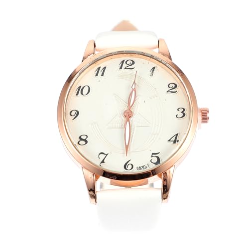 BESTYASH 1stk Damenuhr Pflegeuhr Tragbarer Hamster Meeresspielzeug Zweite Perlenkette Träger Kleid Armbanduhr Textmarker Halskette Mit Schlüsselbeinkette Automatikuhr Spa Weiß Pu-Kunstleder von BESTYASH