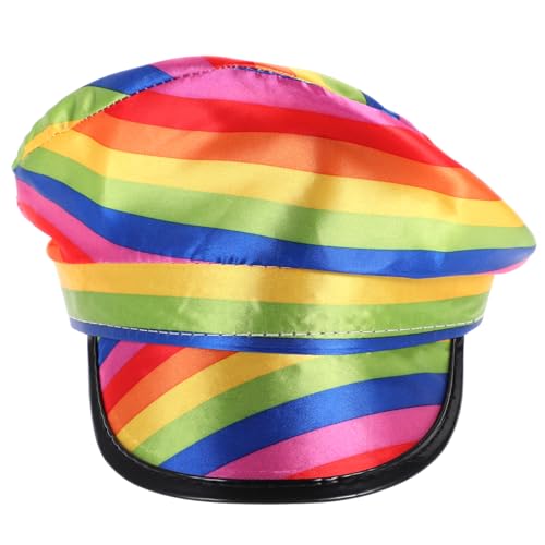 BESTYASH 1stk Regenbogenhut Hut Mit Großer Krempe Hut Mit Breiter Krempe Karnevals-polizeihut Kapitänsmütze Rollenspiel-requisite Regenbogen-großlippenkappe Performance-hut Colorful Stoff BESTYASH 1stk Regenbogenhut Hut Mit Großer Krempe Hut Mit Breiter Krempe Karnevals-polizeihut Kapitänsmütze Rollenspiel-requisite Regenbogen-großlippenkappe Performance-hut Colorful Stoff von BESTYASH