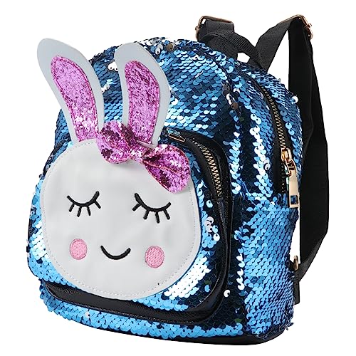 BESTYASH 1stück Junge Mädchen Rucksack Mit Glitzer- Design Verstellbare Schulterriemen Langlebig Für Schule Und Reisen Geeignet Für Jungen Und Mädchen Material von BESTYASH