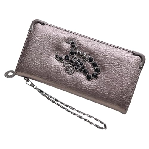 BESTYASH 1stück Retro Geldbörse Mit Strasssteinen Stilvolle Damen Handtasche Für Münzen Karten Und Kleingeld Elegante Handgelenktasche Für Partys Und Reisen Champagnerfarben von BESTYASH