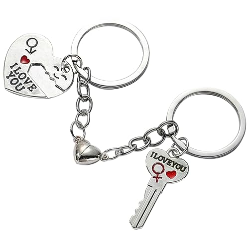 BESTYASH 2 Liebesschloss Schlüsselanhänger Liebe Herz Schlüsselschlösser zusammenpassende Schlüsselanhänger freundschaftsgeschenke freunschafts Herz Schlüsselanhänger von BESTYASH