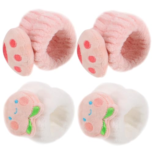 BESTYASH 2paare Handgelenkwickel Zum Waschen Gesichts Hautpflege-armbänder Wasserabsorbierende Handtuch-armbänder von BESTYASH