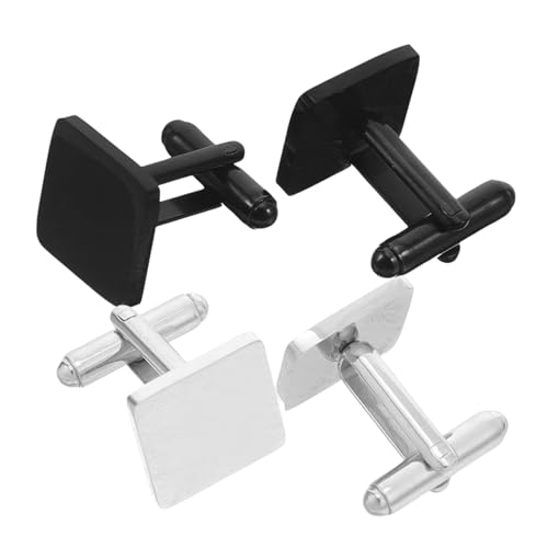 BESTYASH 2 Paar Manschettenknöpfe : Französisches Quadratisches Manschettenknopf-set Für Herren, Business- Und Hochzeitsaccessoires, Kratzfest, Einfach Anzubringen, Für von BESTYASH